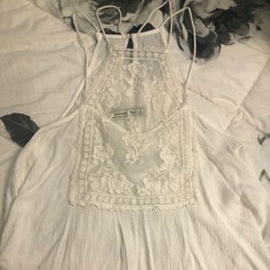 Flowing Lace High Neck Tank